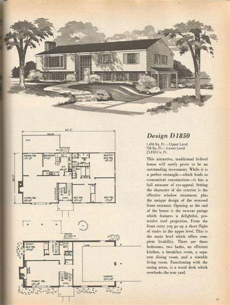 Vintage House Plans Multi Level Homes Part 17