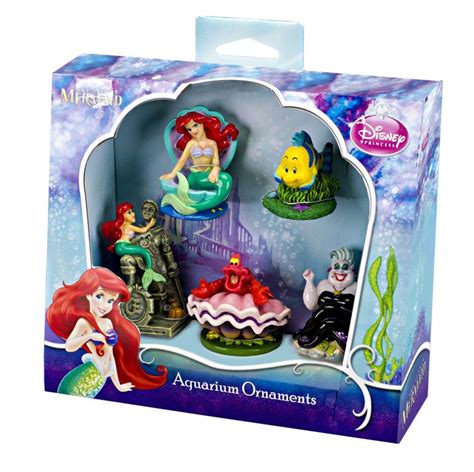 Penn Plax Little Mermaid Ornament Mini Resin 5 Piece Licensed Disney