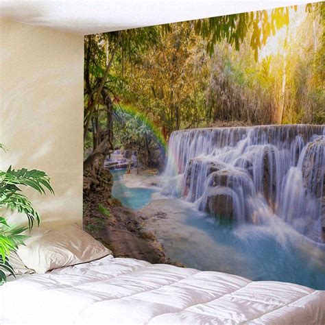 17 Off 2021 Nature Scenic Print Wall Decorative Tapestry In Colormix