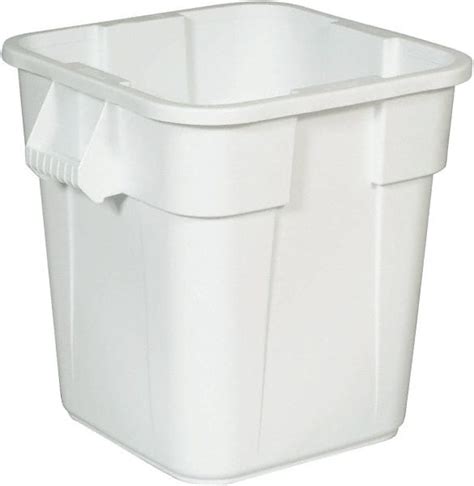 Rubbermaid 28 Gal White Square Trash Can 57799389 Msc Industrial
