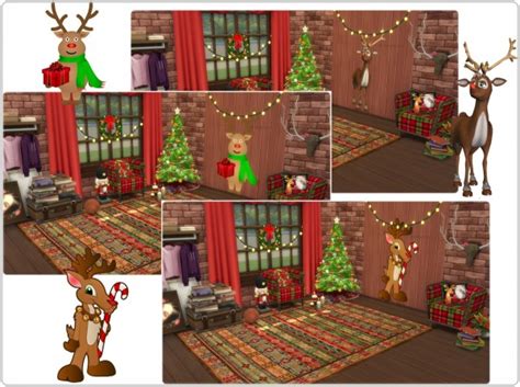 Annett`s Sims 4 Welt Wall Deco Reindeer • Sims 4 Downloads