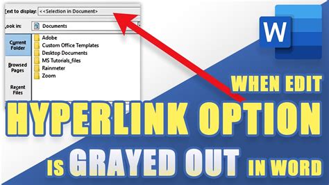 How To Edit Hyperlink When Text To Display Is Greyed Out Printable