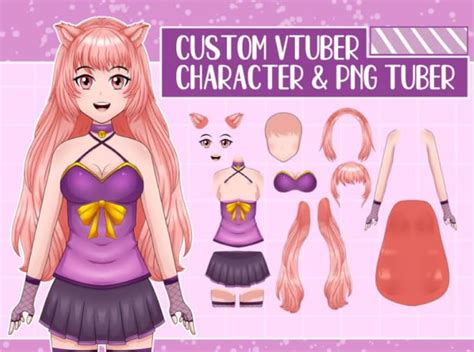 Create Anime Character Model For Vtuber Steams And Live2d By