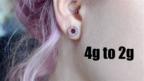 Ear Stretching Update 4g To 2g Stretch Youtube