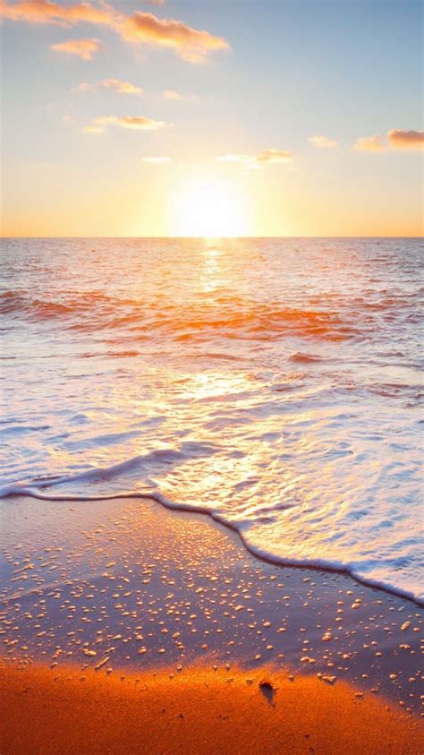 Golden Beach Sunrise Iphone 6 Wallpaper Nature Iphone Wallpaper Best