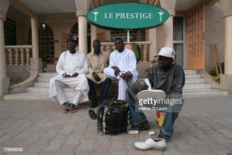 Ndjamena Chad November 3 Wealthy Chadian Men Sit In Front Of A