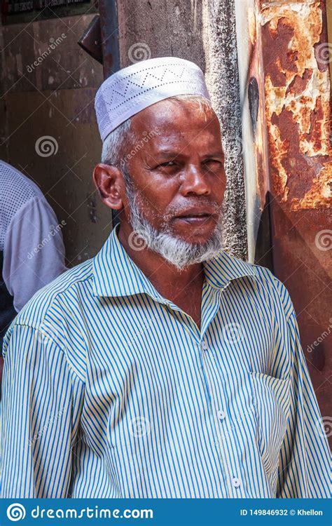 Portrait Of A Muslim Man In The Pettah District Editorial Photography