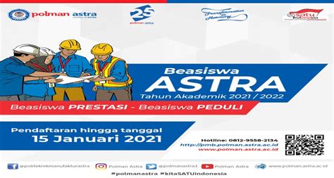 Pmb Polman Astra Program Beasiswa Astra Ta 2021 2022 Telah Dibuka