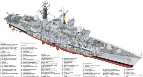 Hms Cardiff Cutaway Thingscutinhalfporn Warship Model