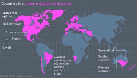Countries That Observe Daylight Saving Time Vivid Maps
