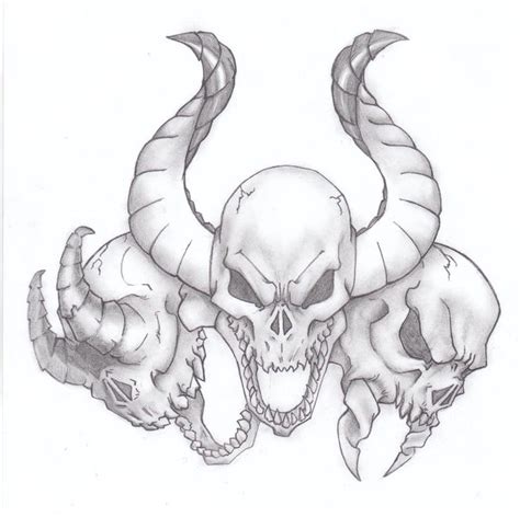 See No Evil Hear No Evil Speak No Evil Skull Tattoo Design 15