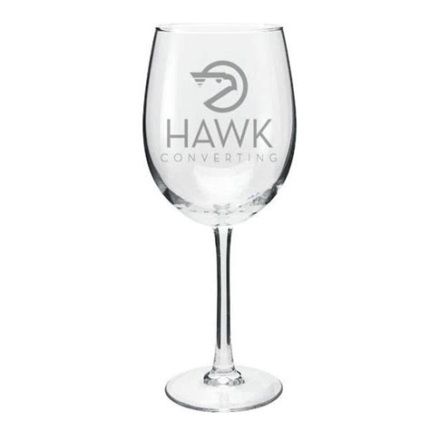 Etched 19 Oz White Wine Glass With Logo Promotional Wine Glasses
