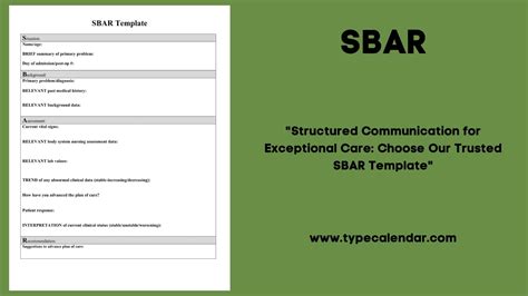Free Printable Sbar Template For Nursing Business Blank Example