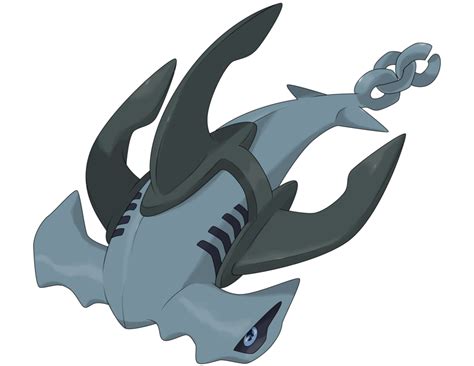 Steel type pokémon are strong against rock, ice, fairy; gaming pokemon water shark fish anchor monster fake ...