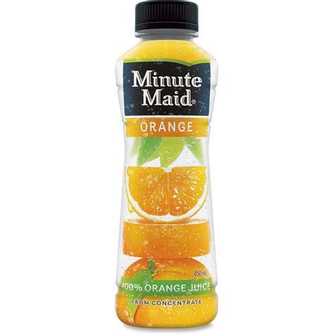 In 1965, after the company was sold to coca cola, minute maid's packaging underwent a dramatic redesign, from its original white, orange. Minute Maid Orange Juice - Ready-to-Drink - Orange Flavor ...