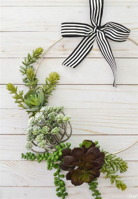 Do It Yourself Easy Succulent Hoop Wreath Looking For A Fun And Easy