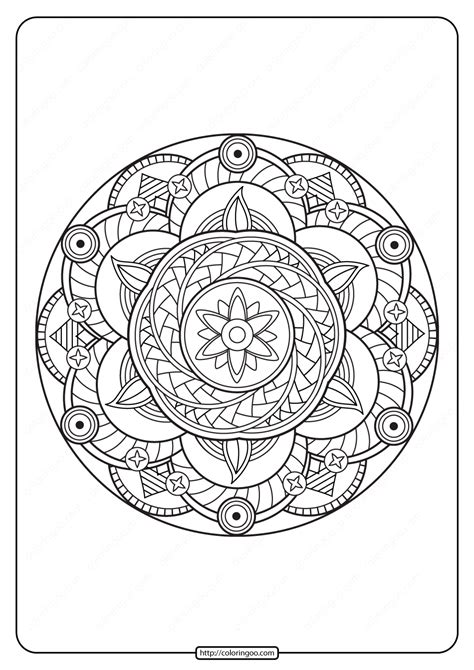 Mandala coloring pages are not just for children they're for adults too! Free Printable Adult Floral Mandala Coloring Page 62