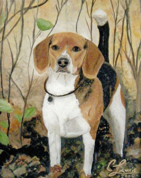 Beagle Painting Signed Print By Connielawrie On Etsy Dog Print Art