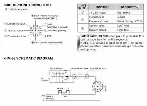Icom Microphone Pinout And Schematic Bxhome