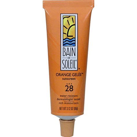 Bain De Soleil Orange Gelee Sunscreen Water Resistant Classic Scent