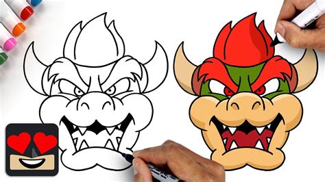 how to draw bowser for beginners youtube