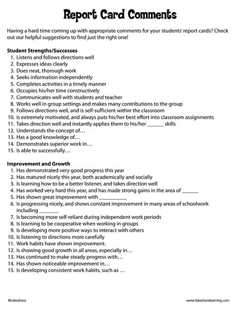 Bundle Report Card Comments Kindergarten Paragraphs 200 Phrases Artofit