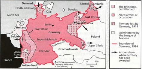 Map Of Germany Before And After Wwi Germany Map Europe Map Rhineland