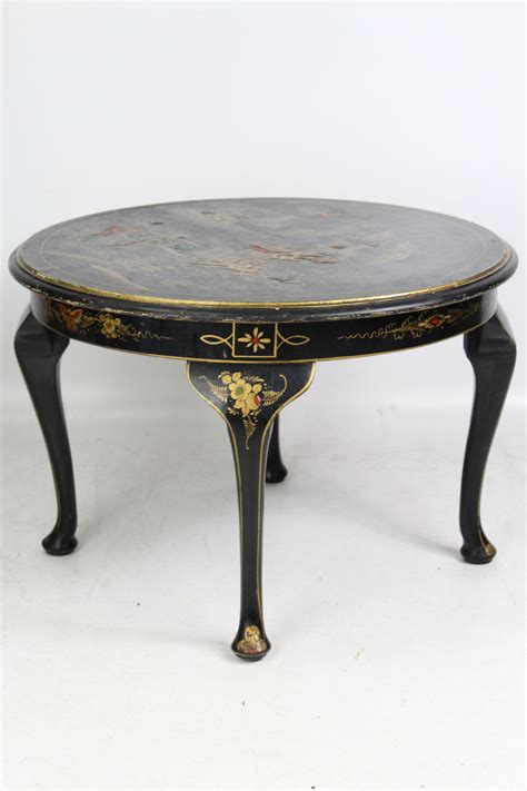 Coffee tables were actually imported through the west and first used as garden tables for drinking tea outdoors. Antique Chinoiserie Coffee table
