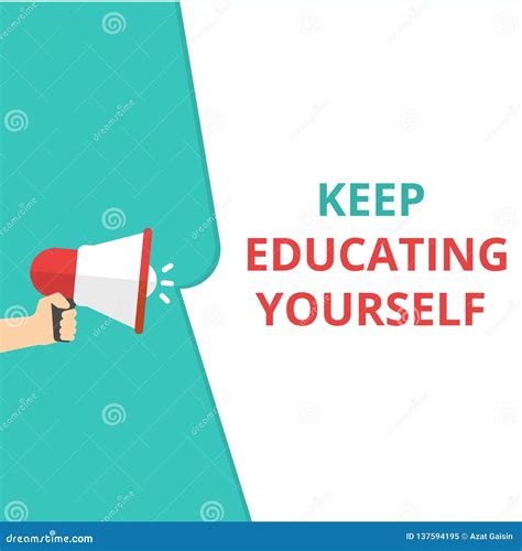 Writing Note Showing Keep Educating Yourself Stock Illustration