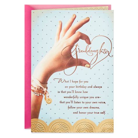 Follow Your Dreams Birthday Card For Granddaughter Greeting Cards