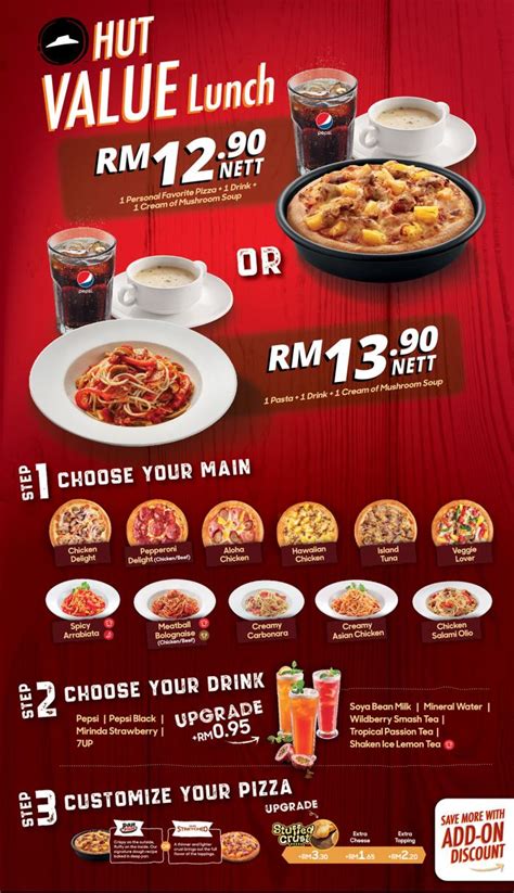 Pizza Hut Lunch Set For Rm1290 Nett Only