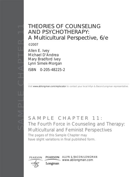 Chapter 11 The Fourth Force In Counseling And Therapy