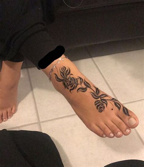 Girly Foot Tattoo Designs Tattoo Area
