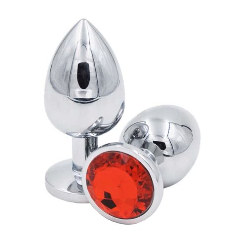 New Metal Anal Plug Large Size Anal Toys Stainless Steelcrystal