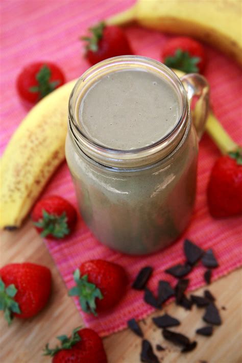 Recipe For Chocolate Strawberry Banana Smoothie Popsugar Fitness