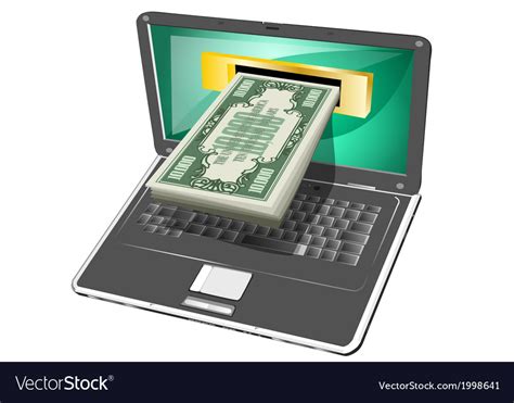 Computer Money Royalty Free Vector Image Vectorstock