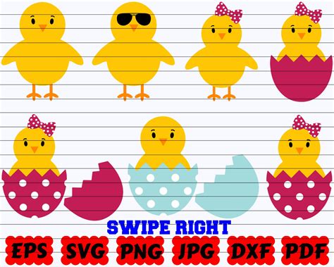 Easter Chicks Svg Cute Easter Chick Svg Chick Svg Cute Etsy
