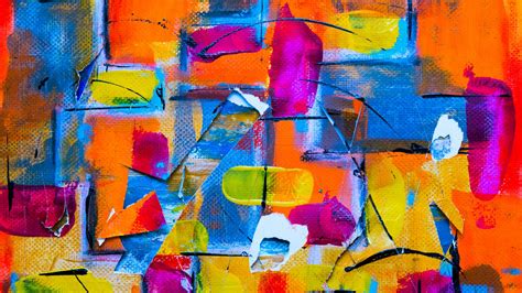 Download Wallpaper 1920x1080 Canvas Strokes Colorful Paint