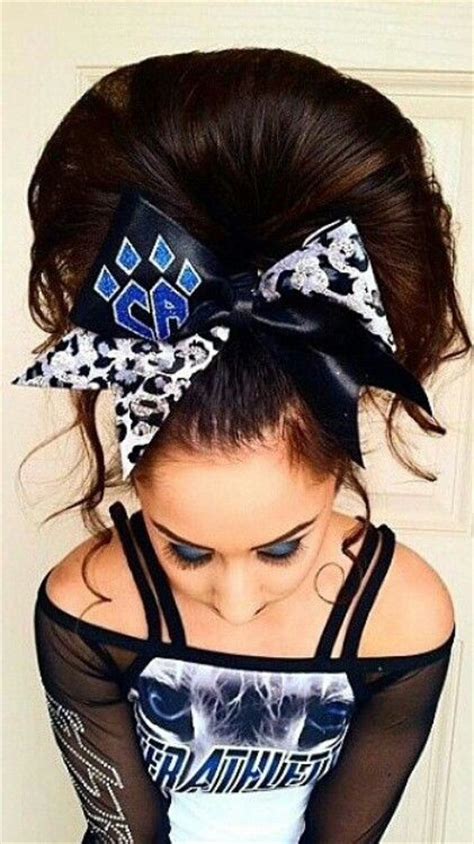 Just tie ponytails on the sides, and you're done. Pin on CHEERLEADING