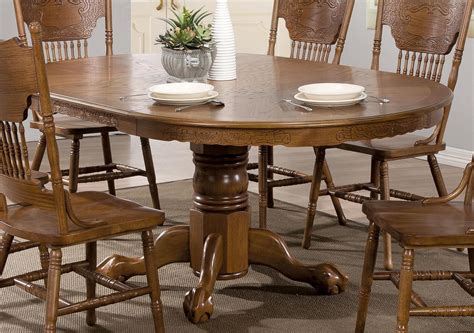 Brooks Oak Oval Dining Table From Coaster 104270 Coleman Furniture