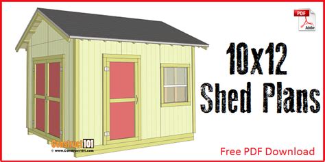10x12 Storage Shed Plans Pdf Wood Shed Plans Free