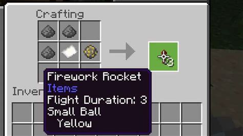 Minecraft Firework Recipe Flight Duration 3