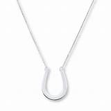 Images of Horseshoe Necklace Sterling Silver