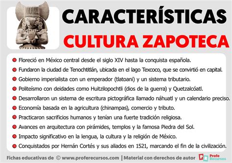 Caracter Sticas De La Cultura Zapoteca