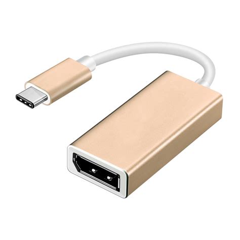 Usb 31 Type C To Displayport Adapter Cable Gold