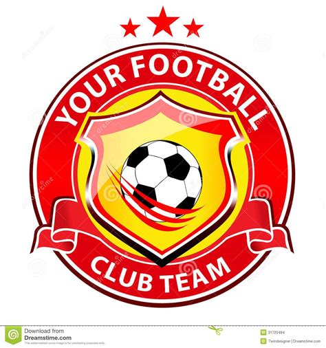 Football Club Team Logo With Soccer Ball