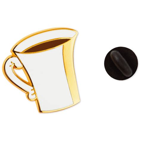 coffee enamel pin jewelry hallmark