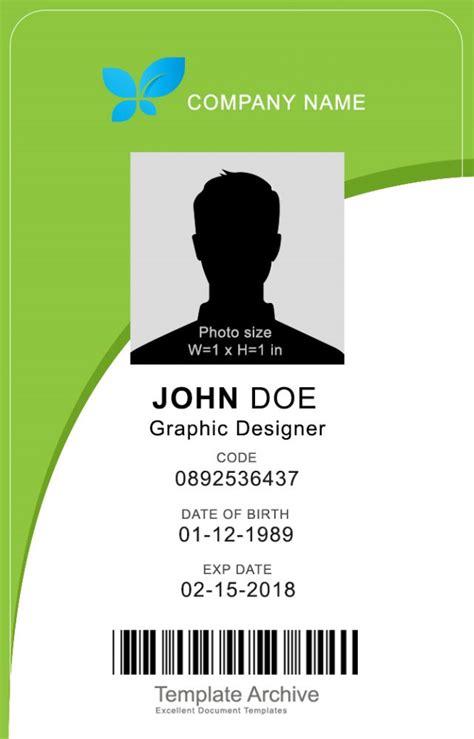 We have produced a few example id cards for our customers to use, and for use in our tutorials. 16 ID Badge & ID Card Templates {FREE} - TemplateArchive