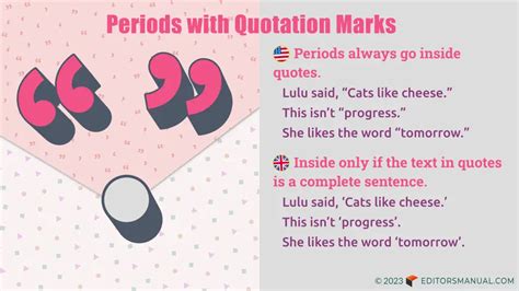 Do Periods Go Inside Quotation Marks The Editors Manual