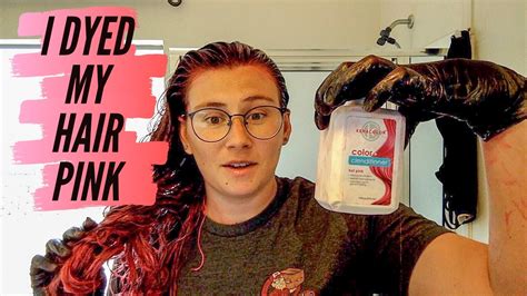 i dyed my hair hot pink keracolor clenditioner hair product review youtube